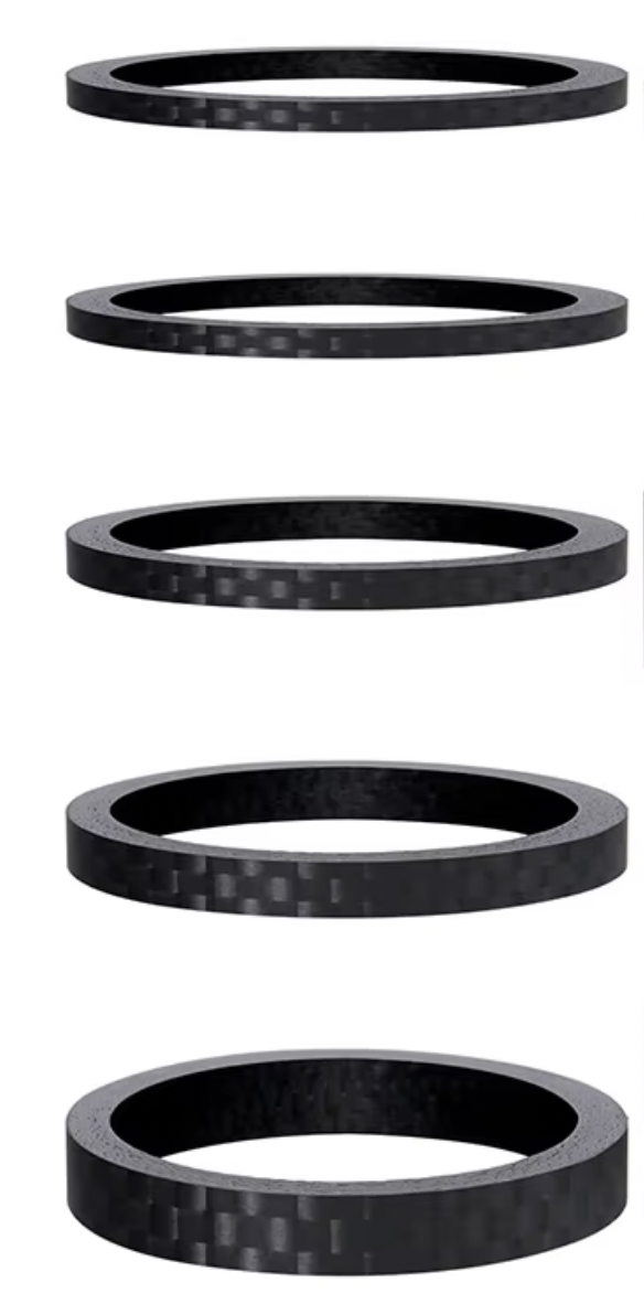 Carbon 1-1/8-inch Headset Spacer Set