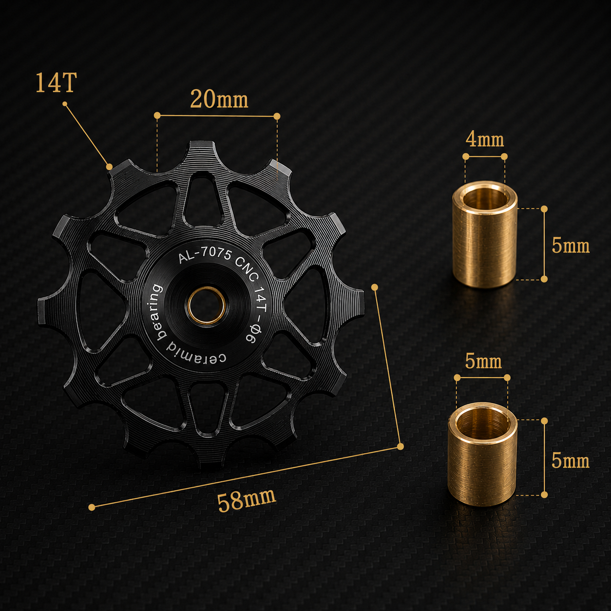 14T idler gear and spacer measurements